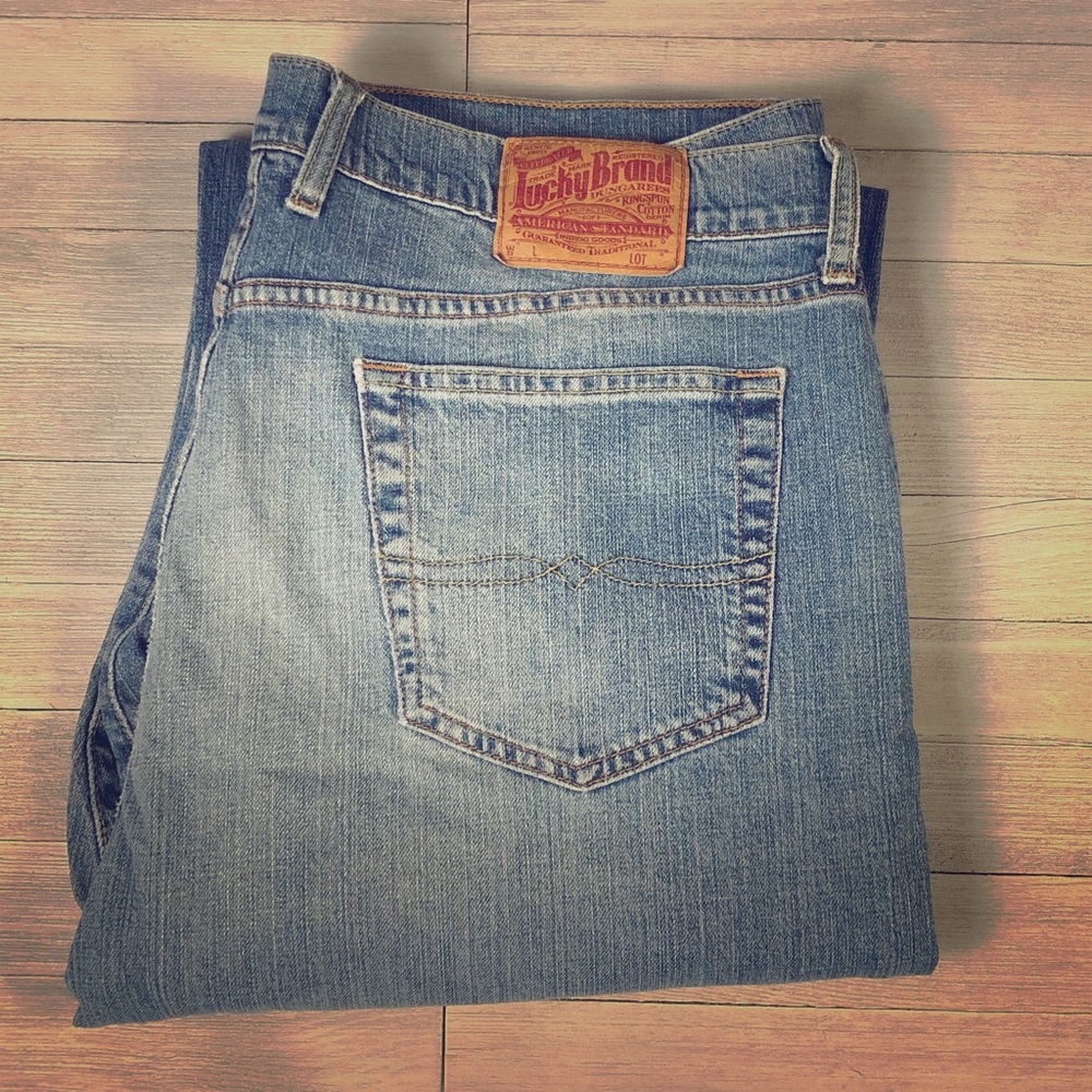 Lucky Brand Dungarees Jeans Distressed 38x32